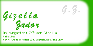 gizella zador business card